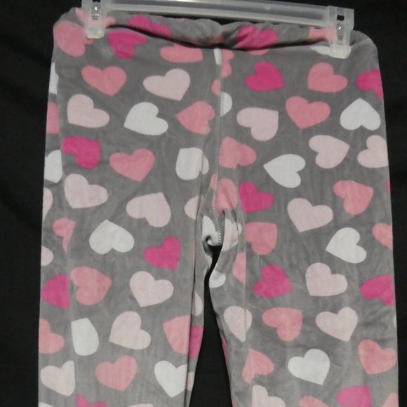 URBAN HERITAGE | medium | Microfleece Heart Print Pants | Stretchy Waistband - Picture 13 of 16